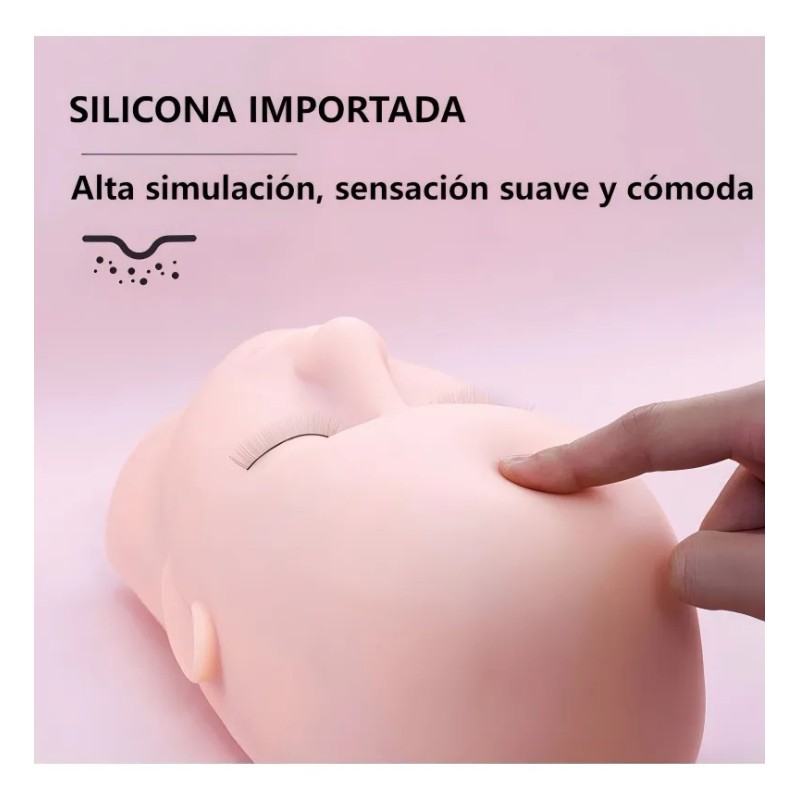 2pc Maniquí Cabeza Para Practica De Pestañas Y Microblading Nude