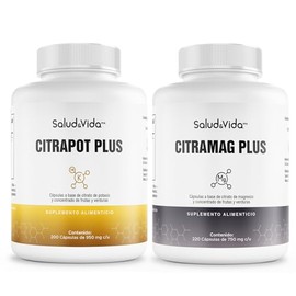 Citrato de Magnesio 220 Cáps. y Citrato de Potasio 200 Cáps. - CITRAPACK PLUS SV                                                                      