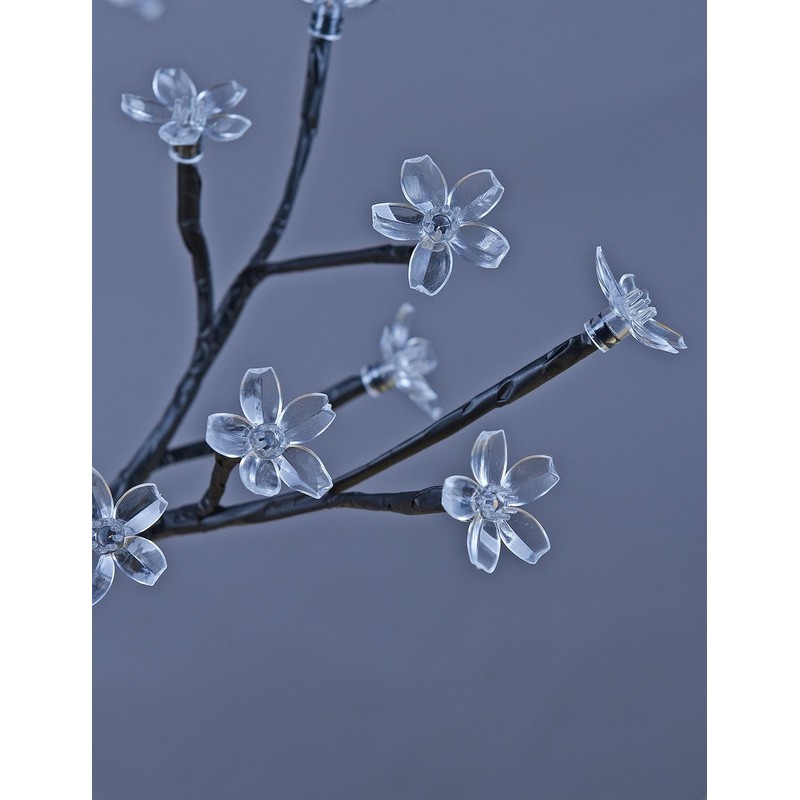 LIGHTSHARE Cherry Blossom Bonsai Tree,Warm White, Brown