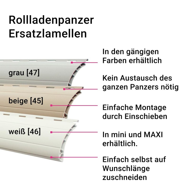 5 x roller shutter slat profile replacement for roller shutters,