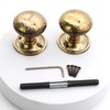Infinity Decor Pair of Aged Brass Hammered Mushroom Mortice Rim