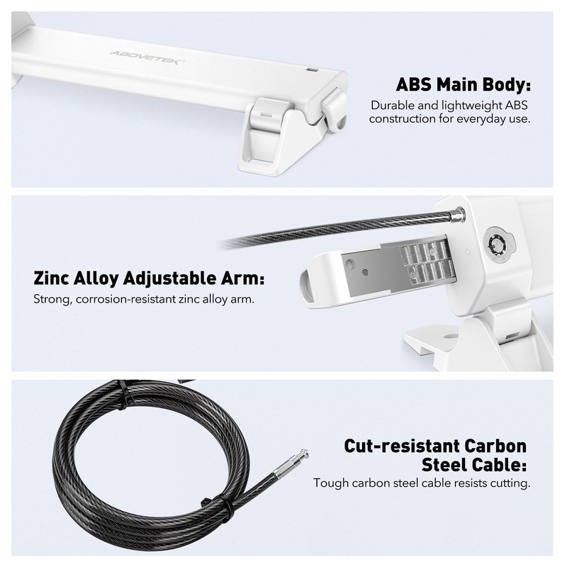 AboveTEK MacBook & Surface Laptop Locking Station with Combo Lock
