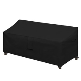 Easy-Going Waterproof Patio Sofa Cover UV Resistant 3 Seater Outdoor Sofa Cover Weatherproof Lawn Patio Furniture Cover with Tape Sealed Seam (88Wx32.5Dx33H inch, Black)