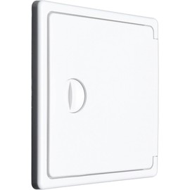 SYSTERM Universal Inspection Lid External Dimensions 15 x 15 cm Open Thin Inspection Lid Basic Opening Inspection Flap ABS Plastic White (15x15 - OPI 15/15)