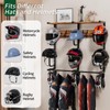 Motorcycle Helmet Rack with 6 J-hooks& 6 Clip Hooks –
