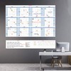 CLEVER CLEAN Large Dry Erase Wall Calendar 5 Feet- 48"x60"
