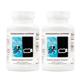 Supreme Nutrition Ashwagandha Supreme, 90 Pure Ashwagandha Vegetarian Capsules (Pack of 2)
