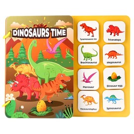 Govmeie 【4 Pack】 Early Learning Enlightenment Busy Book for Kids, Activity Stickers, Education Learning Toys（Dinosaurs, Foods, Daily Necessities, Ocean）