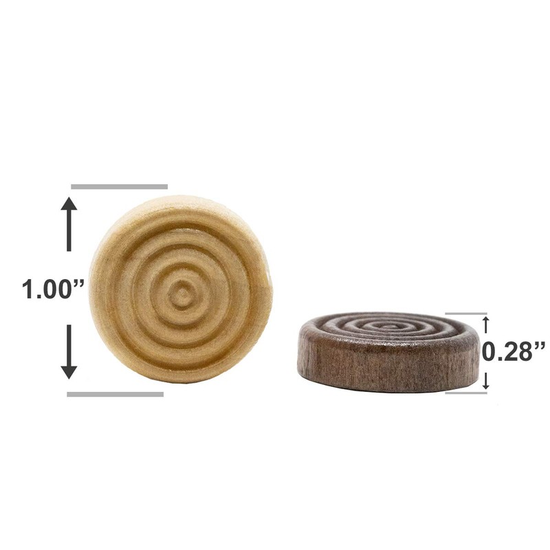 DA VINCI Solid Wood Backgammon and Checkers Pieces 30 Replacement
