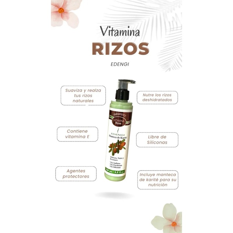 3 Crema Para Peinar Curly Edengi Activador De Rizos 260ml