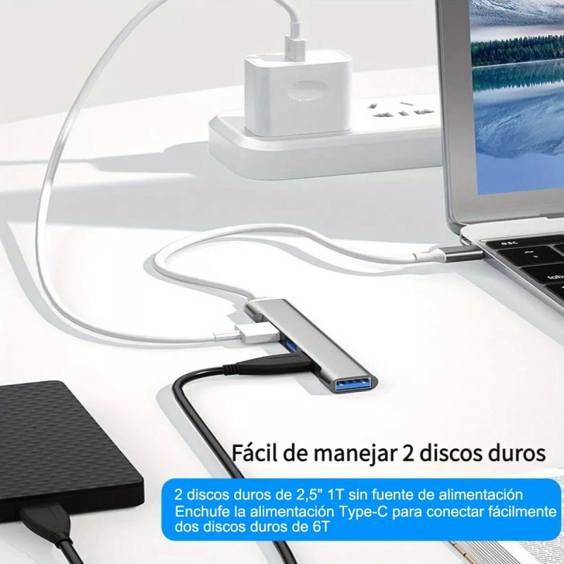 Adaptador Para Laptop Hub Usb A Usb 3.0 4 En