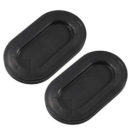 RLB-HILON 2PCS Truck Bed Oval Drain Plug Cover Cap, Compatible with Ford F150 1998-2018, F250-F350 2017-2018, F450-F550 2017, 4L3Z99277B76AA, Black Plastic