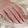 Frinail Press On Nails Almond Nude Pink Nails Press Ons,