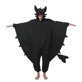 kaguster Unisex Adult Animal Pajamas Sleepwear Costume Plush One-Piece Cosplay Black