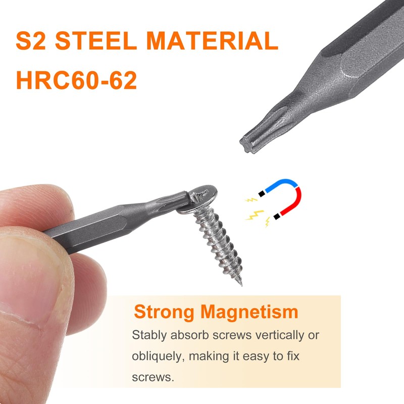 QUARKZMAN Pack of 5 P6 Pentagon Screwdriver Bit 5/32 Inch