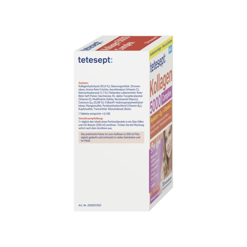테테셉트 tetesept 콜라겐 5000 콤플렉스 10개 61.3g tetesept Collagen 5000