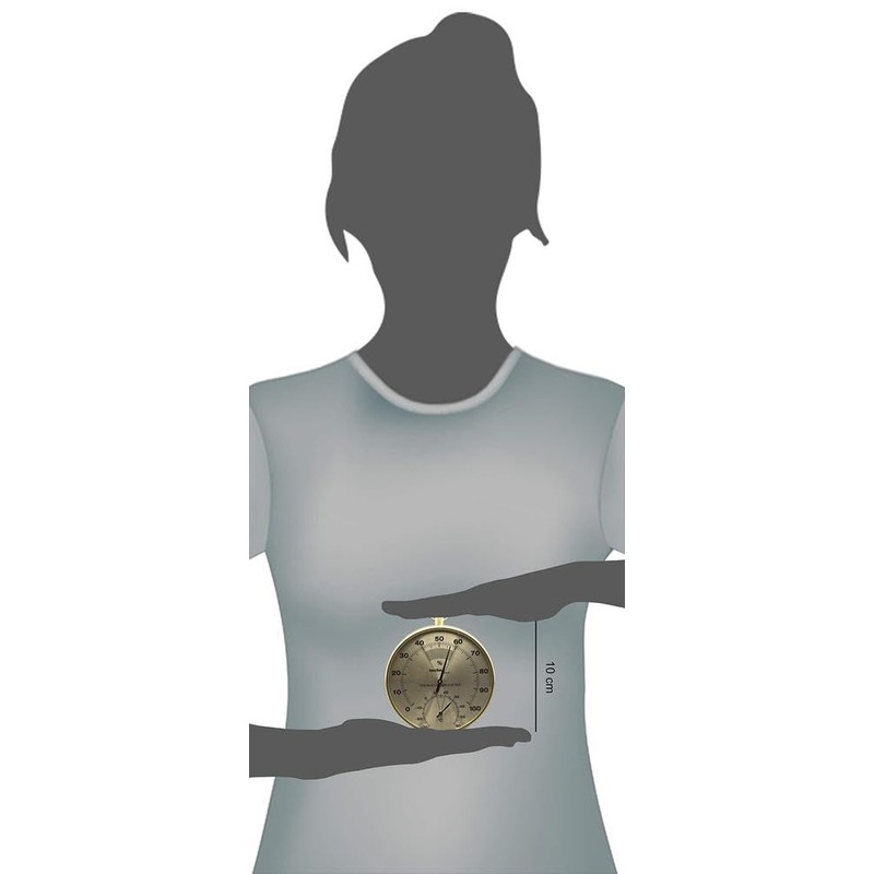 Technoline WA 3055 Elegant Analogue Thermo-Hygrometer in Brass Design