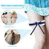 Focenat 1 Pair Bridal Lace Garter,Lace Wedding Garters Set,Bride Blue