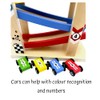 Jumini Bright & Bold Wooden Car Ramp Racer, Click Clack