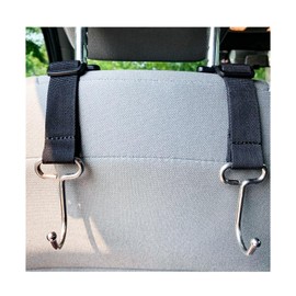 SHMZK 2PCS Car Headrest Hooks for Purse and Bags, Adjustable Purse Holder Back Seat Storage Headrest Hanger, Vehicle Seat Back Hidden Metal Hook Holder for Handbag Coat Grocery Bag
