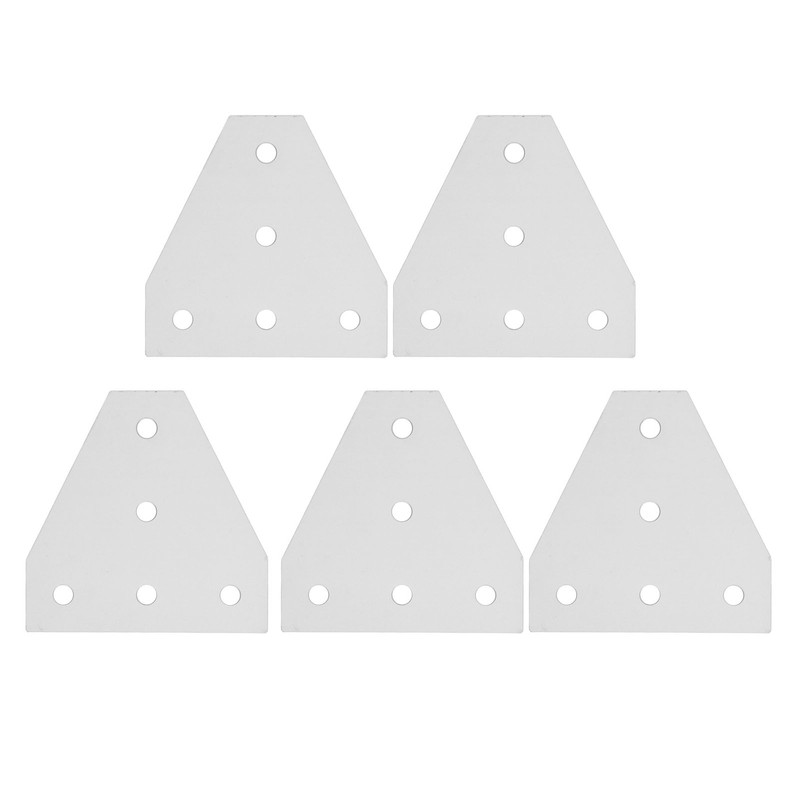 5Pcs Tie Plate 5 Holes Aluminum Robust Reinforced Connecting Mending