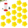 Hummingbird Feeder Parts, 16 PCS Hummingbird Feeder Replacement Flowers Yellow,