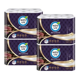 Clean Nara 3-ply Chef Premium Kitchen Towel 130 sheets 6 rolls x 4 / 깨끗한나라 3겹 쉐프 프리미엄 키친타올 130매 6롤 x4개