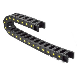 Plastic Drag Chain Cable Carrier Open Type with End Connectors R75 35 x 50mm L1000mm for Electrical CNC Router Machines