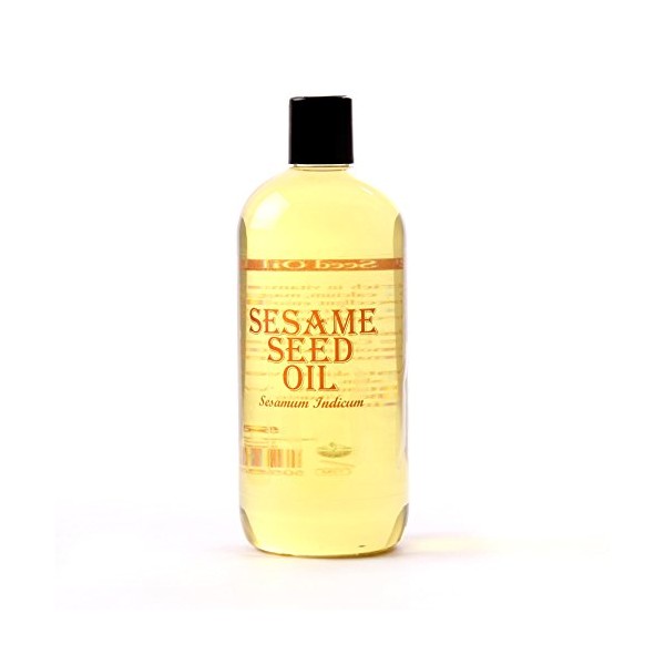 Mystic Moments | Sesame Seed Carrier Oil 500ml - Pure & Natural Oil Perfect for Hair, Face, Nails, Aromatherapy, Massage and Oil Dilution Vegan GMO Free