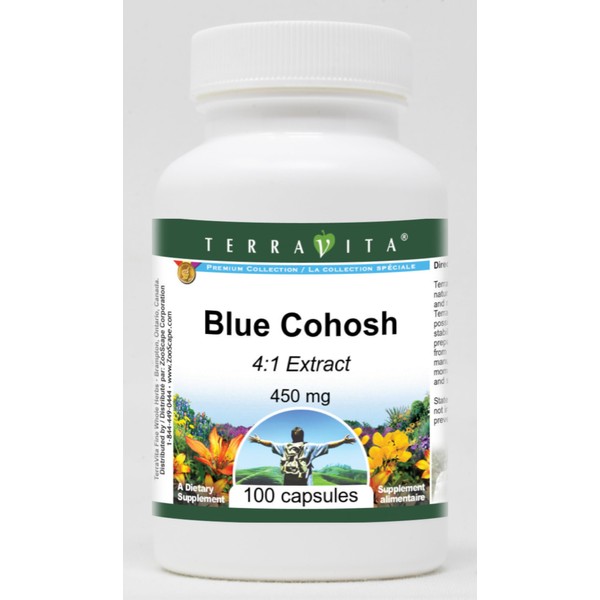 Blue Cohosh 4:1 Extract - 450 mg (100 Capsules, ZIN: