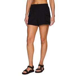 Avalanche Women's Cargo-Style Hiking Short, Quick Drying Woven Fashion Shorts with Pockets, Flat Front Waistband Black S