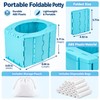 Foldable Portable Potty for Toddlers – Compact Blue ABS Plastic