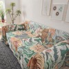 Lanffia Full Coverage Floral L-Shaped Sectional Couch Cover, Large Washable