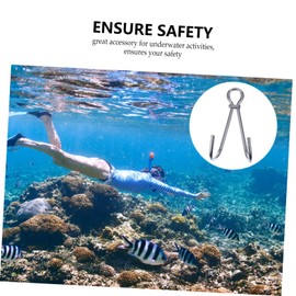 Toddmomy 1 x 316 double flow hook, reef hook for diving, snorkel clip, made of metal, reef drift hook, stainless steel, double hook, diving steel hook, stainless steel double
