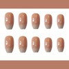 Bufenia 24 Pieces Shiny Acrylic Coffin Ballarina False Nails Gradient