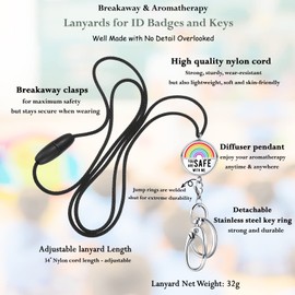 Breakaway Lanyards for ID Badges and Keys Women Teacher Lanyard with ID Holder Nurse Appreciation Gifts Medical Student Keychain Cruise Lanyard Work Jewelry You are Safe with Me Rainbow Lanyard