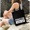 Moonworks® Jute Bag Princess von nö Saying Fabric Bag Carry