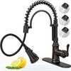 HOIGY 3 Modes Bronze Kitchen Faucet with Pull Down Sprayer,
