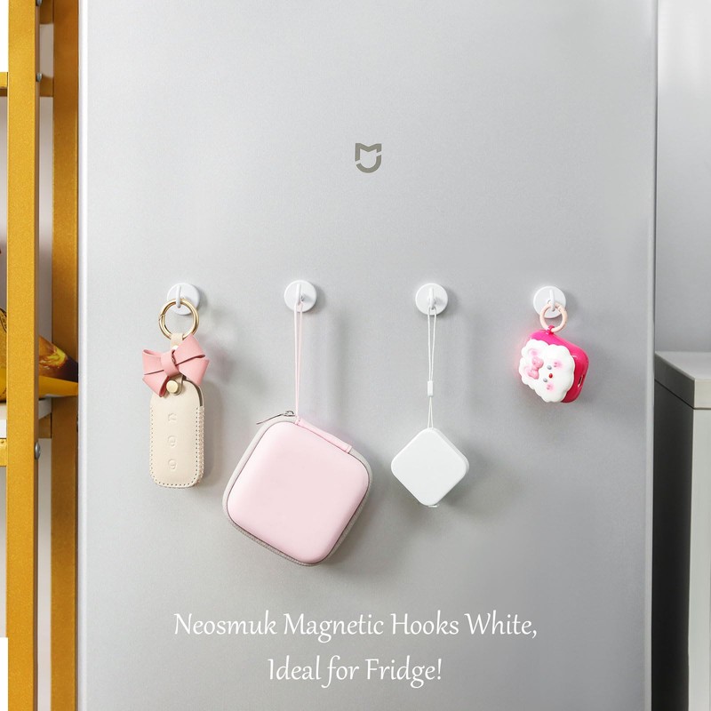 Neosmuk Magnetic Hooks,Heavy Duty Earth Magnets with Hook for Refrigerator,