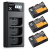 K&F Concept 3-Pack LP-E6NH Battery and Triple Slot Charger for