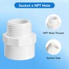 9 Pack 1" PVC Male Adapter, Schedule 40 (Socket x