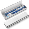 Estuche de aluminio para cepillos de dientes, plata, Breite Version,