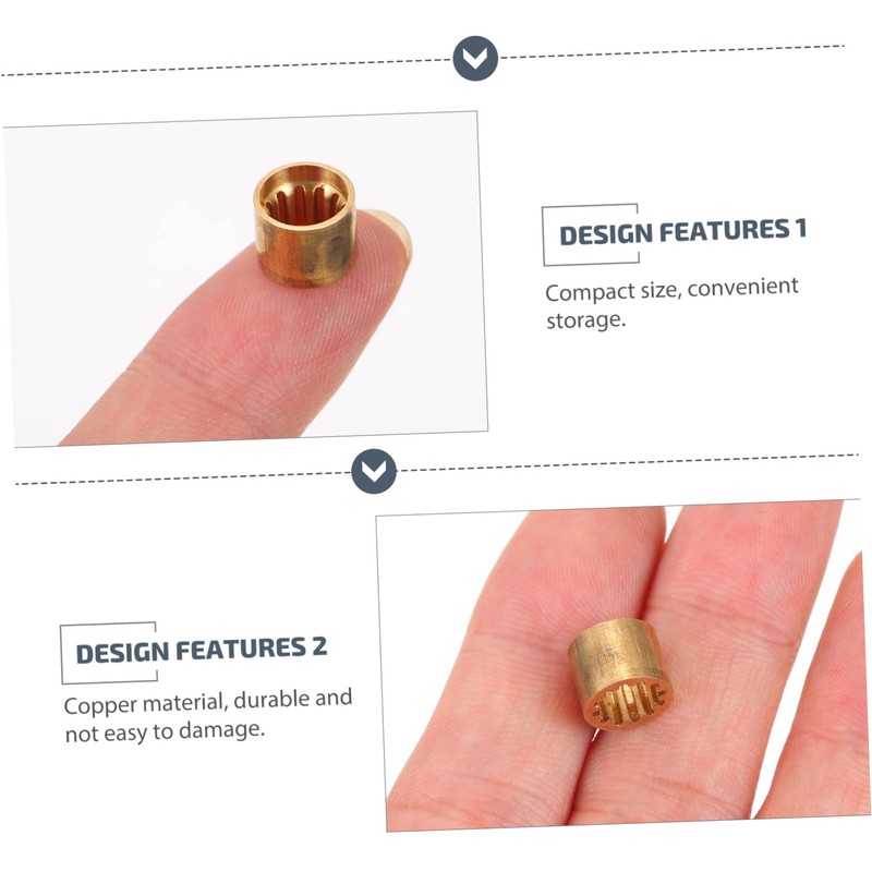 Mipcase 20Pcs Copper Billiard Tip Ferrules Durable Snooker Pool Replacement