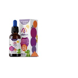 VITALKIDS Vitamina D3 VITALMIN, 180 gotas, 6 ml. Suplemento alimenticio en solución de aceite de coco.