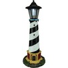 Guiding Light Black and White Solar LED Outdoor Figurine