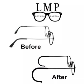 LMP Optical 1.30 mm Eyeglass Adult Cable Conversion Temple Tip Rubberized Kit - Black
