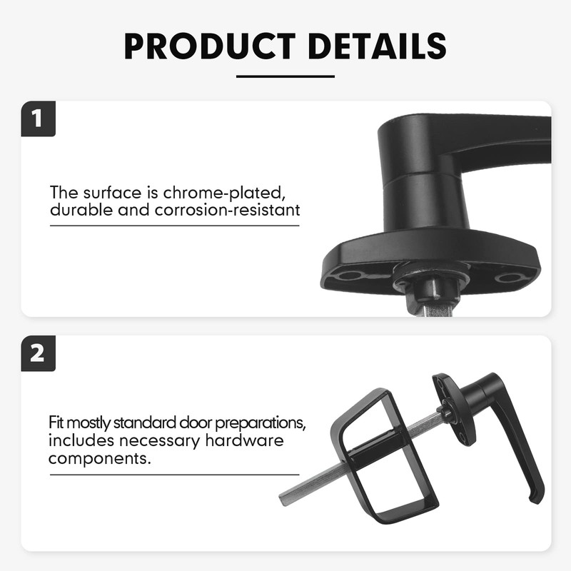 5-Key L-Handle Shed Lock Kit - Durable Anti-Corrosion Metal Hardware