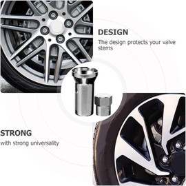 Genérico Tapones para Válvulas de Neumáticos de Coche y Camión de Aleación de Aluminio 10 Piezas Funda de Goma para Protección y Decoración