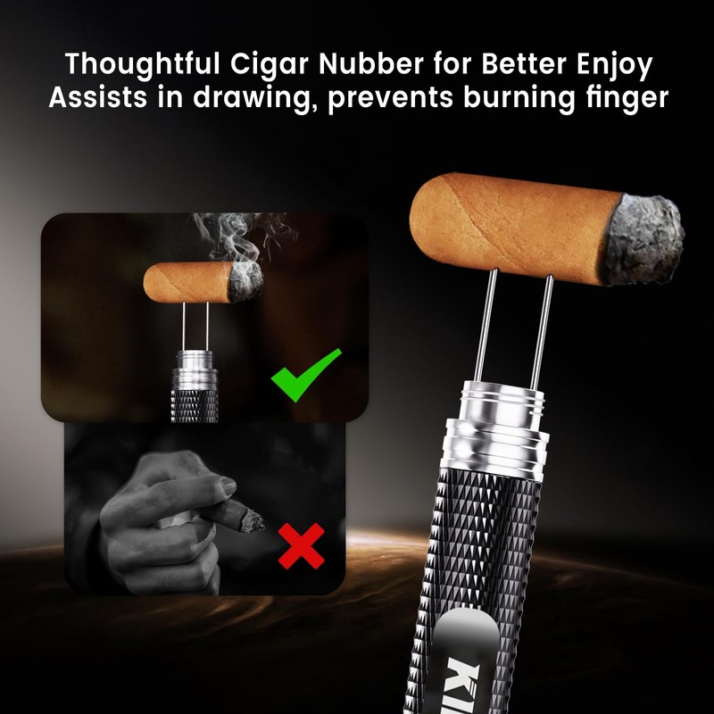 2-Pack Cigar Draw Enhancer Tool, Cigar Poker & Cigar Nubber