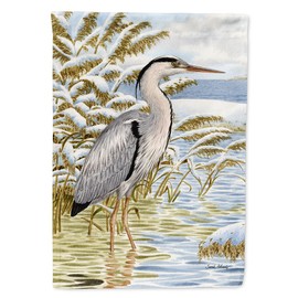 Caroline's Treasures ASA2058CHF Blue Heron in The Water Flag Canvas House Size, Large, Multicolor